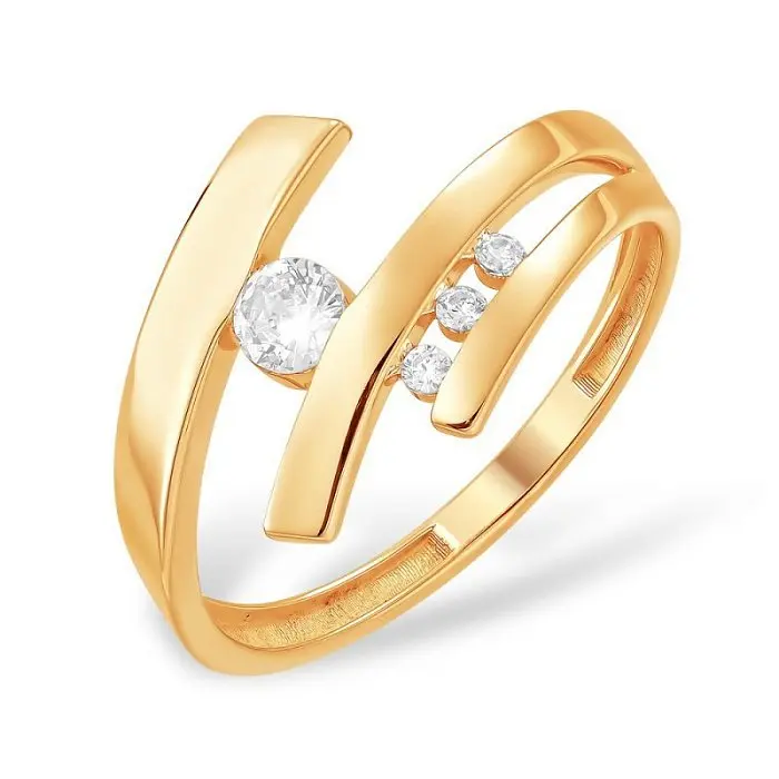 Кольцо декоративное из красного золота