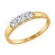 Кольцо декоративное из красного золота