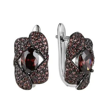 Серьги с английским замком из серебра