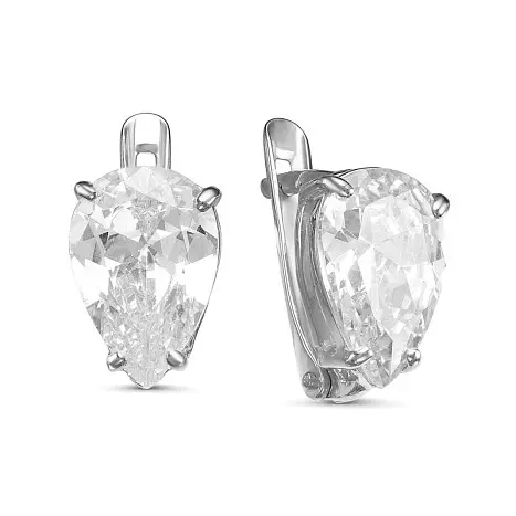 Серьги с английским замком из серебра