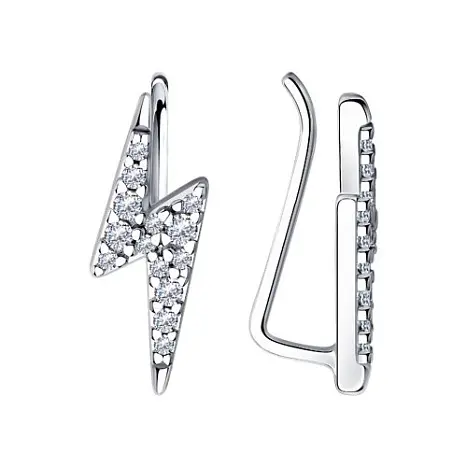 Серьги зажимы из серебра