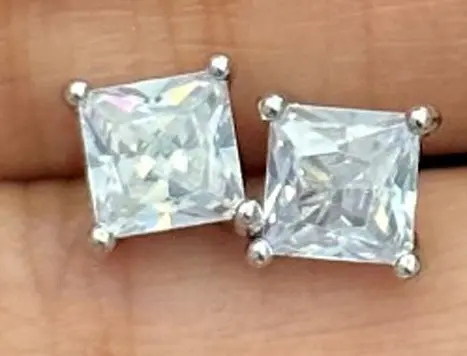 Серьги пуссеты из серебра