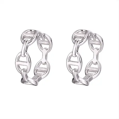 Серьги конго из серебра