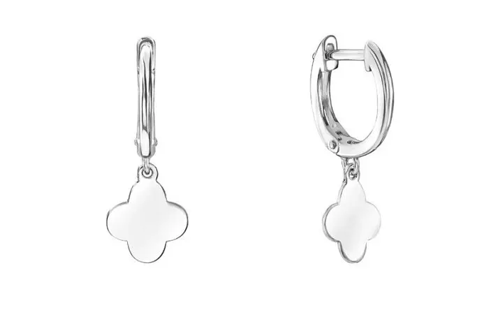 Серьги подвесные из серебра