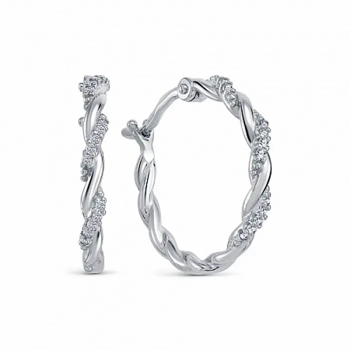 Серьги конго из серебра