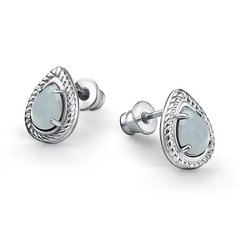Серьги с английским замком из серебра