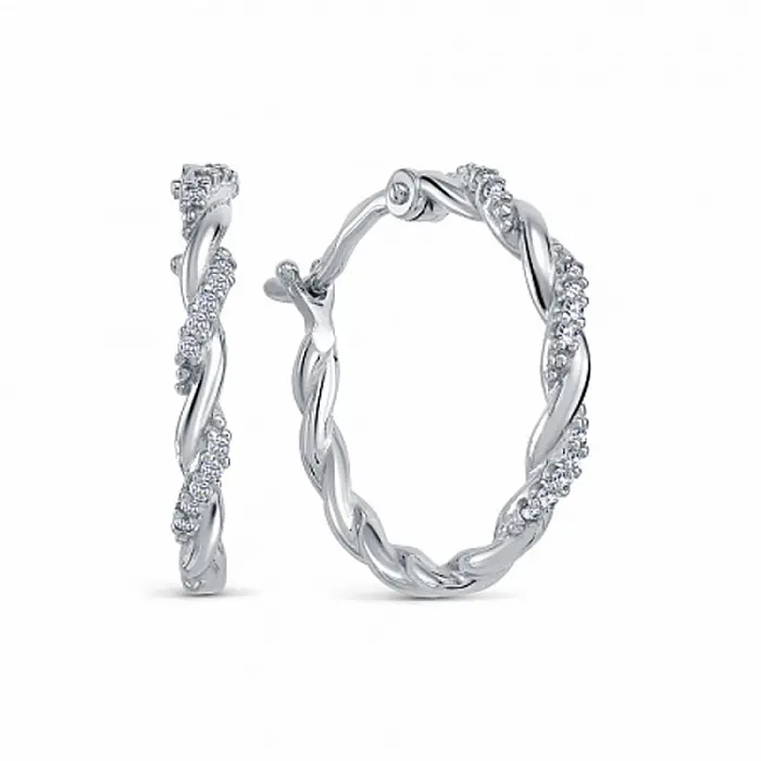 Серьги конго из серебра