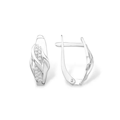 Серьги с английским замком из серебра