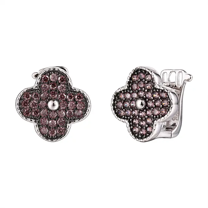 Серьги с английским замком из серебра