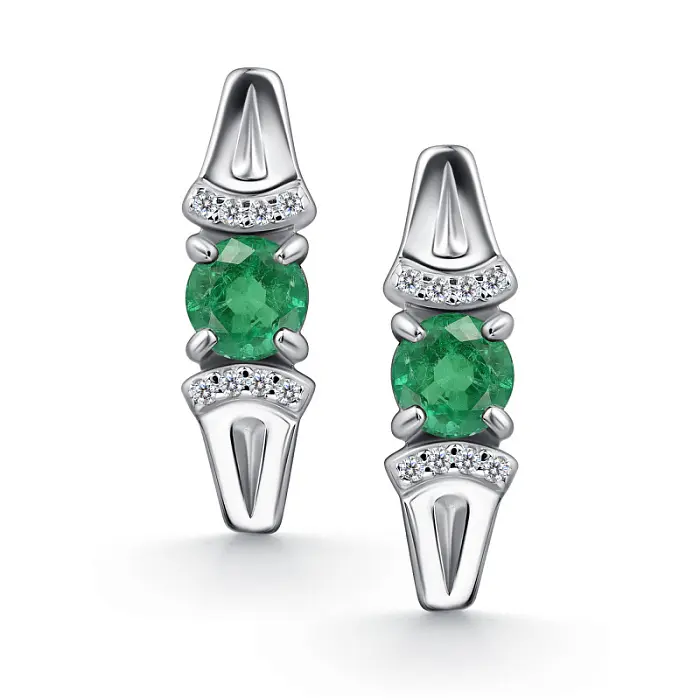 Серьги с английским замком из серебра