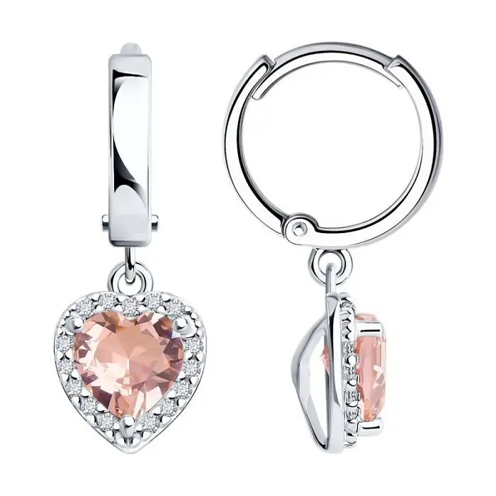 Серьги конго из серебра