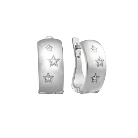 Серьги с английским замком из серебра
