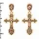Подвеска крест из красного золота