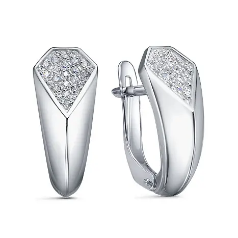 Серьги с английским замком из серебра
