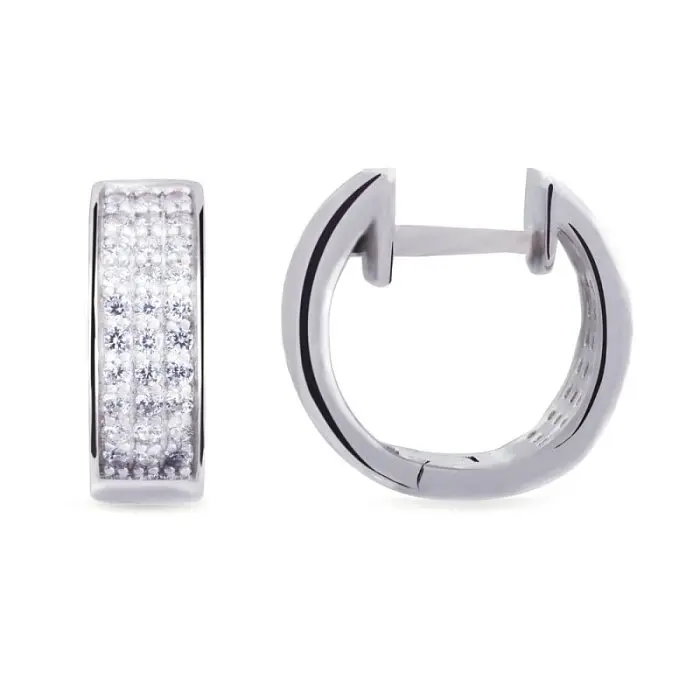 Серьги с английским замком из серебра