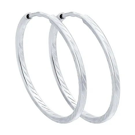 Серьги конго из серебра