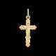 Подвеска крест из красного золота