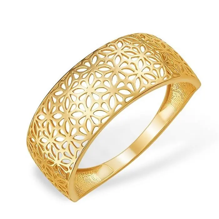 Кольцо декоративное из красного золота