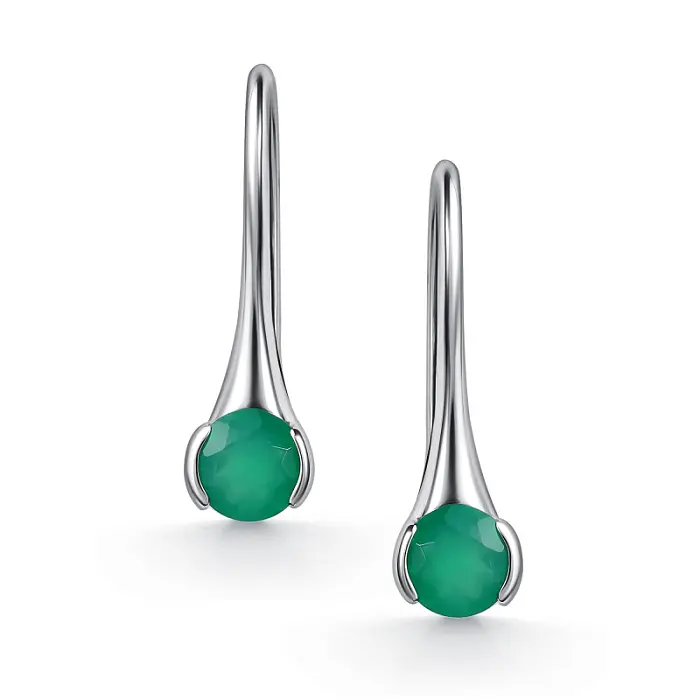 Серьги цепочки из серебра
