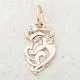 Подвеска знак зодиака из красного золота