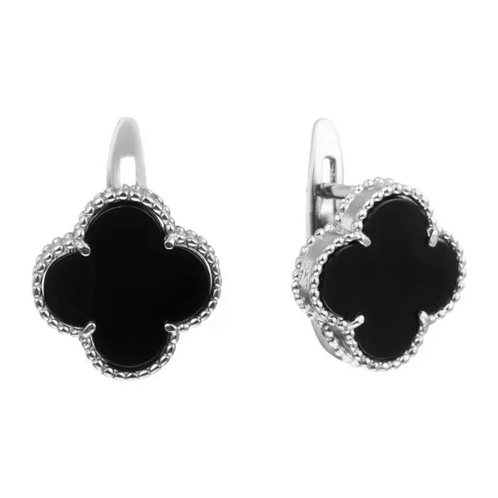 Серьги с английским замком из серебра