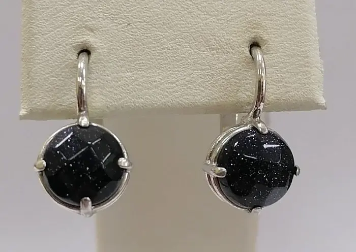 Серьги с английским замком из серебра