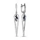 серьги 02-3019/2 Серьги подвесные из белого золота