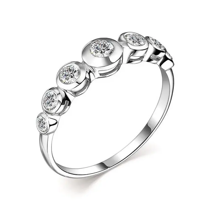 Кольцо декоративное из белого золота