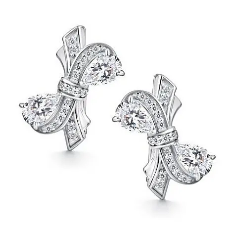 Серьги с английским замком из серебра