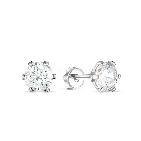 Серьги пуссеты из серебра