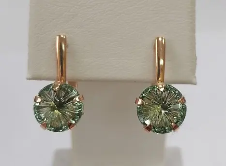 Серьги с английским замком из позолоты