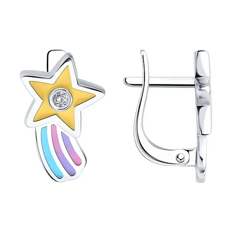 Серьги детские из серебра