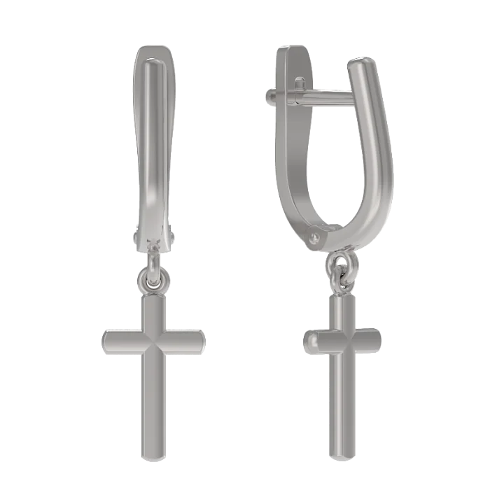 Серьги подвесные из серебра