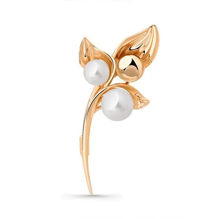 Брошь из красного золота