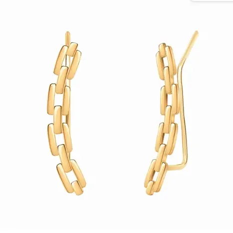 Серьги зажимы из красного золота