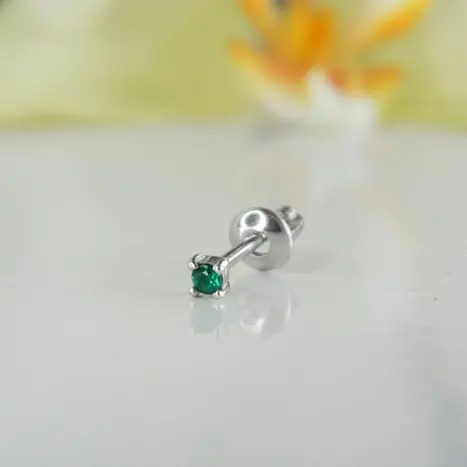 Серьги одиночные из серебра