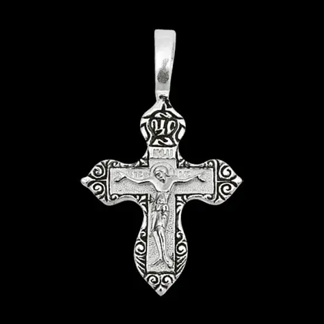 Подвеска крест из серебра