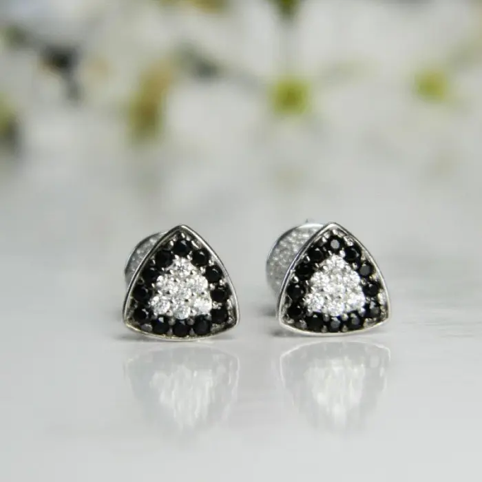 Серьги пуссеты из серебра