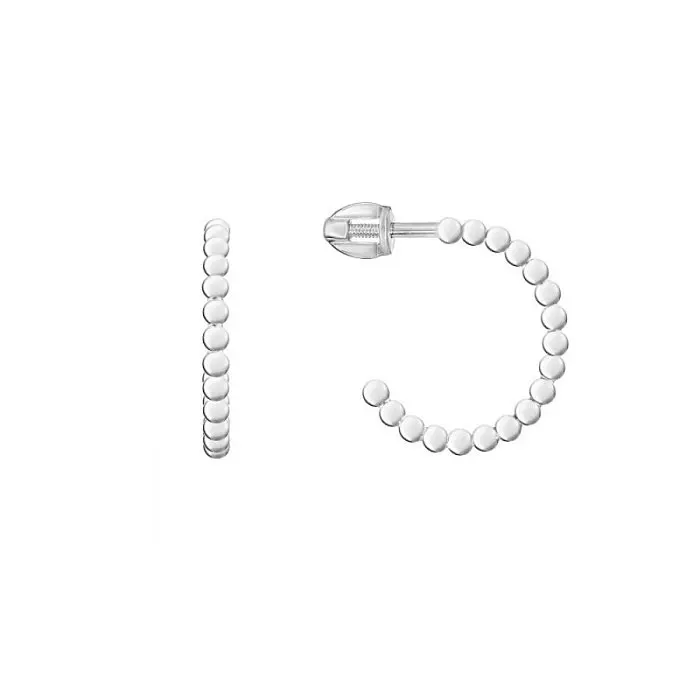 Серьги пуссеты из серебра