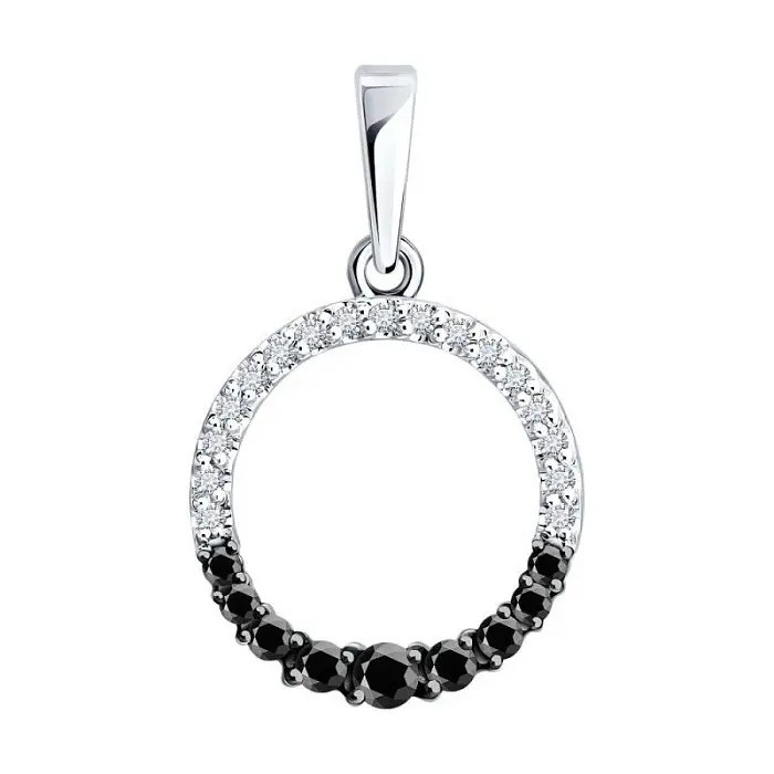 Подвеска декоративная из белого золота