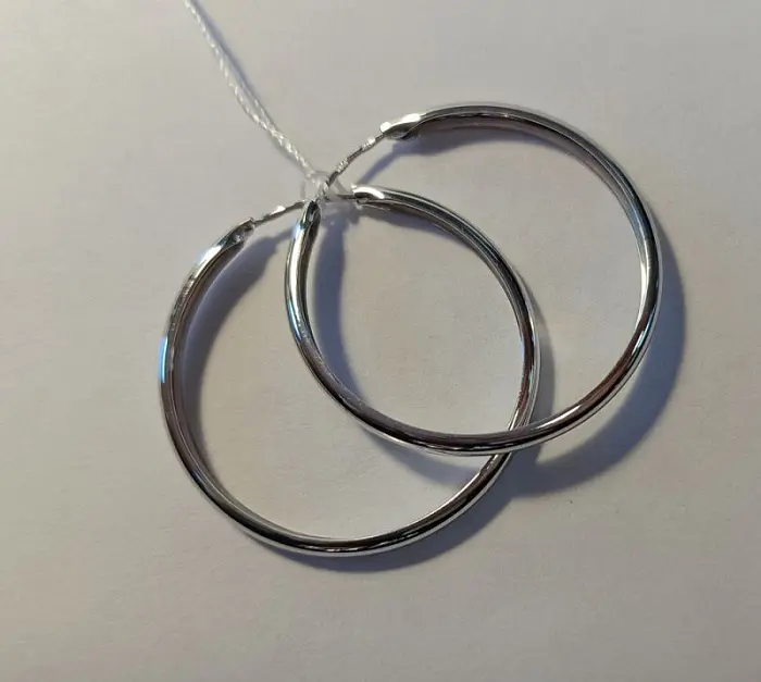 Серьги конго из серебра