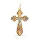 Подвеска крест из комбинированного золота