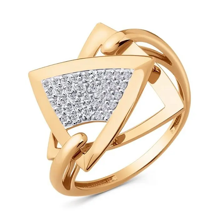 Кольцо декоративное из красного золота