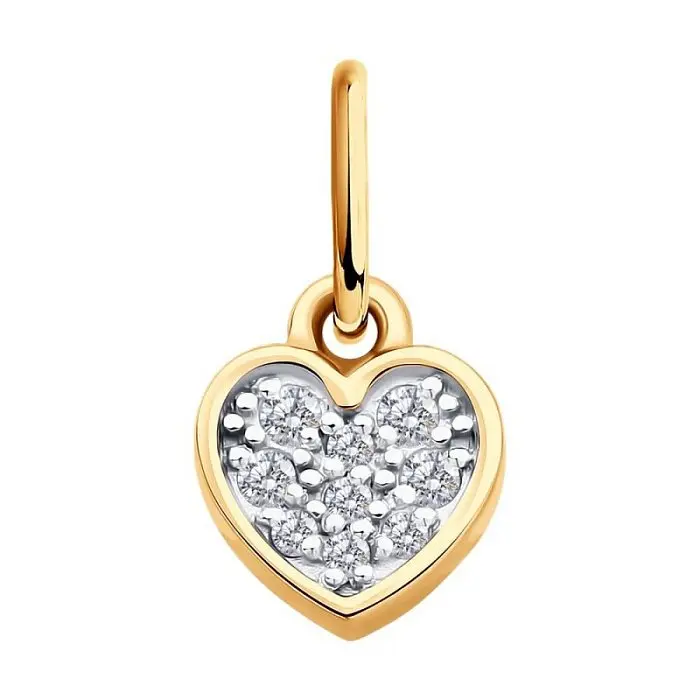 Подвеска декоративная из комбинированного золота