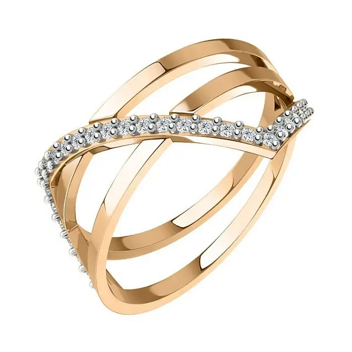 Кольцо декоративное из красного золота