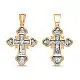 Подвеска крест из позолоты