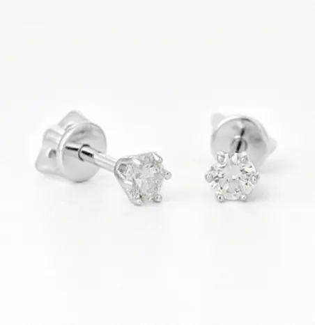 Серьги пуссеты из серебра