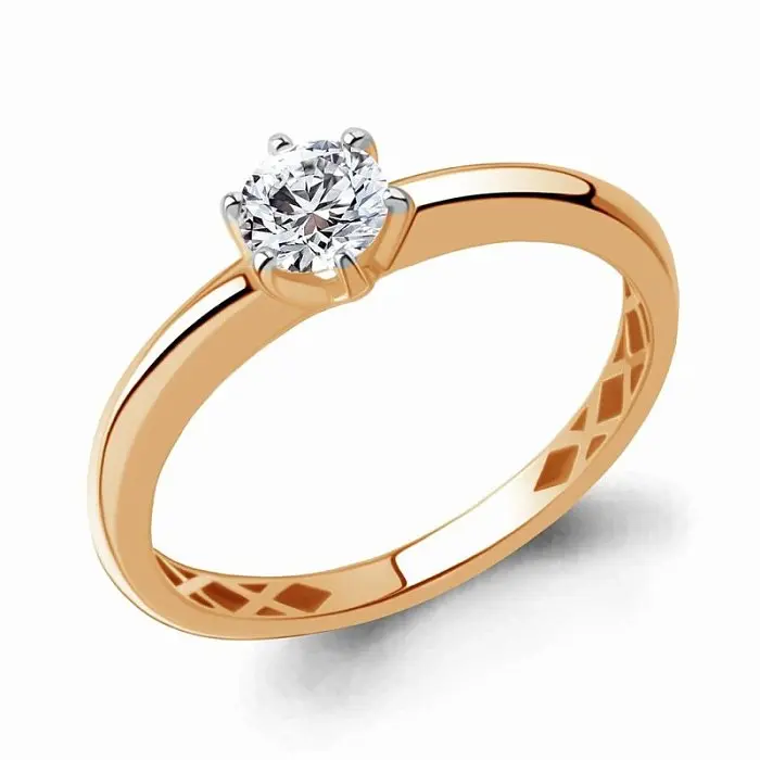 Кольцо декоративное из красного золота