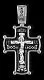 Подвеска крест из серебра