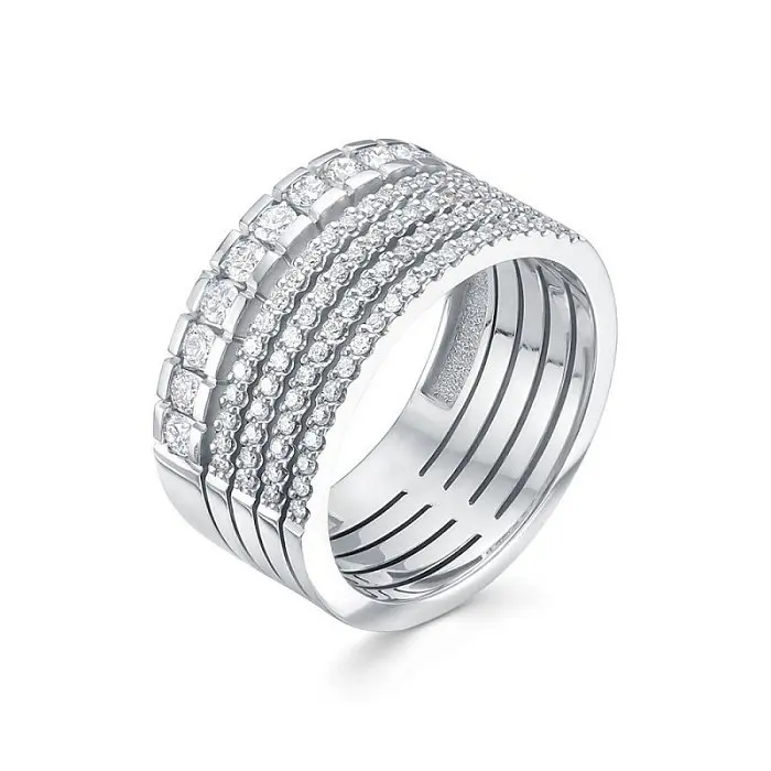 Кольцо декоративное из белого золота